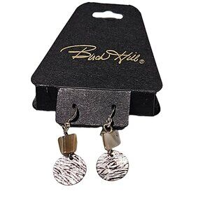 Elegant Birch Hill Dangle Earrings Beaded Disc Accent Statement Jewelry Women